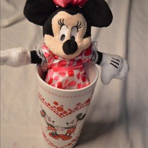 Mickey & Minnie Mouse Mug w/Minnie Mouse Stuff Toy